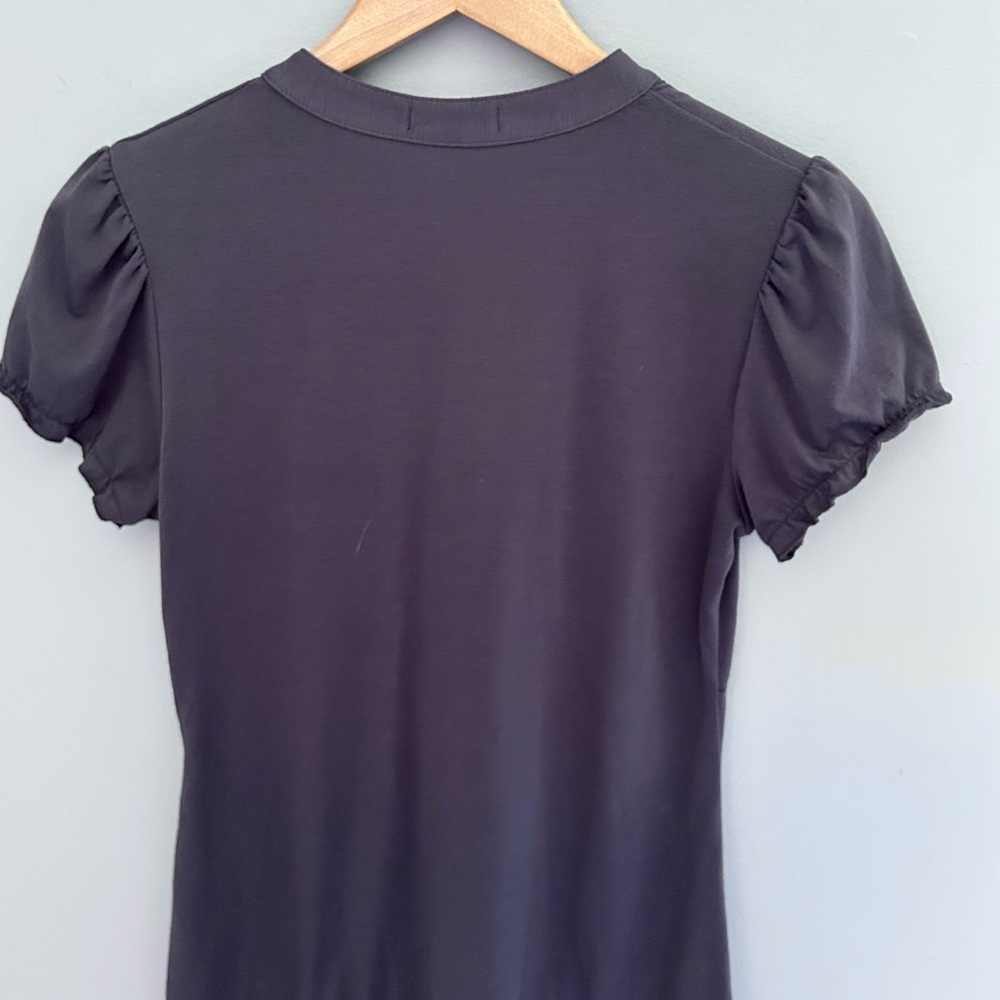 Y2K Vintage Ruffled Babydoll Top Purple Gray Size Medium - Picture 9 of 12